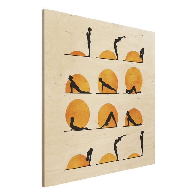 Kubistika Poster Yoga - Der Sonnengruß