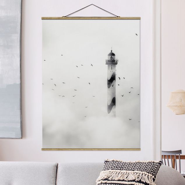 schöne Bilder Leuchtturm im Nebel