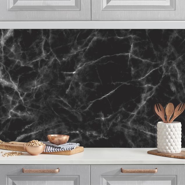 Platte Küchenrückwand Nero Carrara