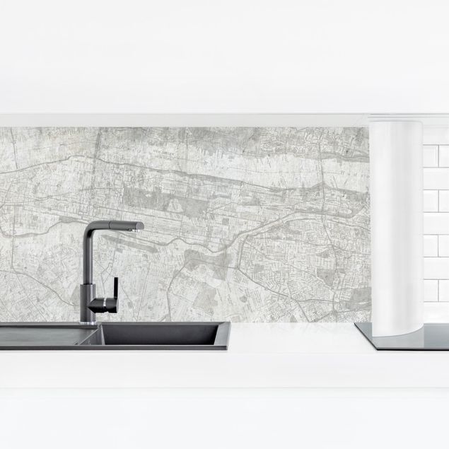 Küchenrückwand selbstklebend New York Stadtplan