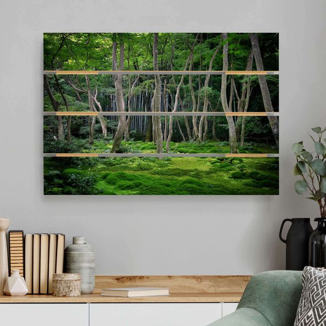 Holzbilder Natur Japanischer Wald