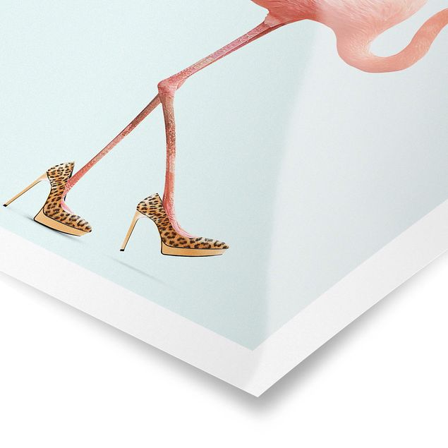 Poster Flamingo mit High Heels