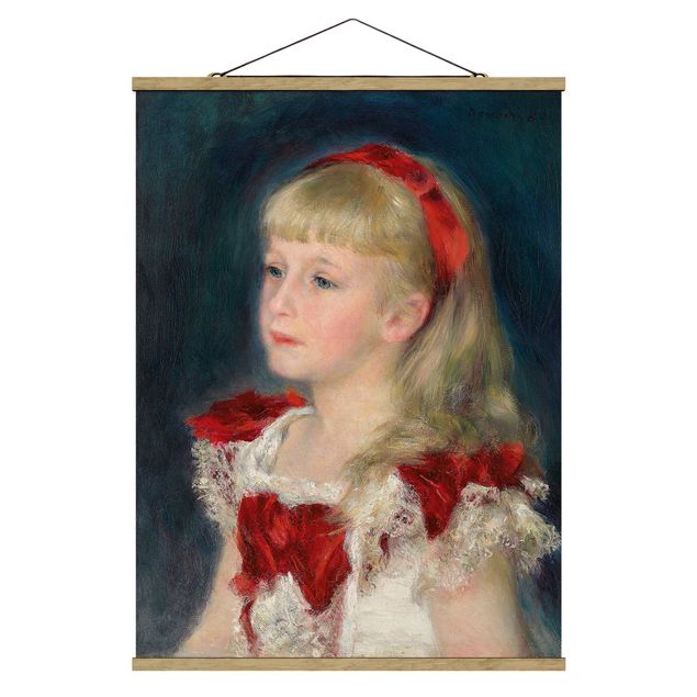 Stoffbilder mit Posterleisten Auguste Renoir - Mademoiselle Grimprel