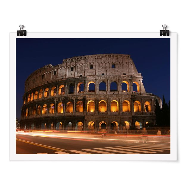 Wandbilder Colosseum in Rom bei Nacht