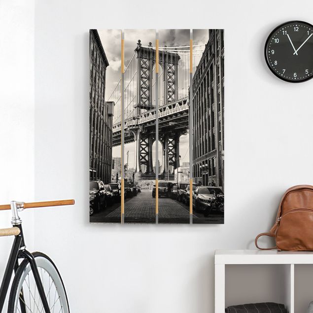Holzbilder Manhattan Bridge in America