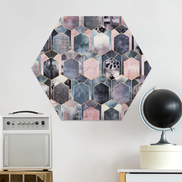 Hexagon Bild Forex - Art Deco Marmor Gold