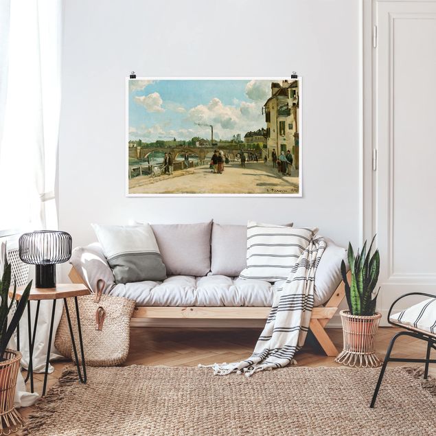 Poster - Camille Pissarro - Ansicht von Pontoise - Querformat 2:3