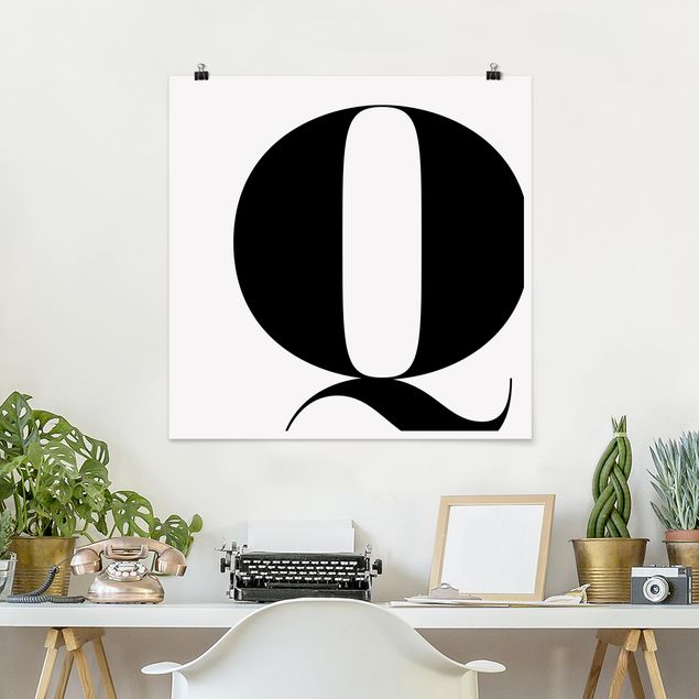 Poster - Antiqua Letter Q - Quadrat 1:1