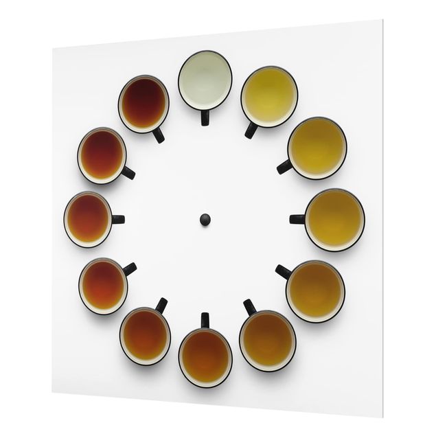 Glas Spritzschutz - Tea Time - Quadrat - 1:1