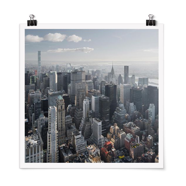 Poster - Vom Empire State Building Upper Manhattan NY - Quadrat 1:1