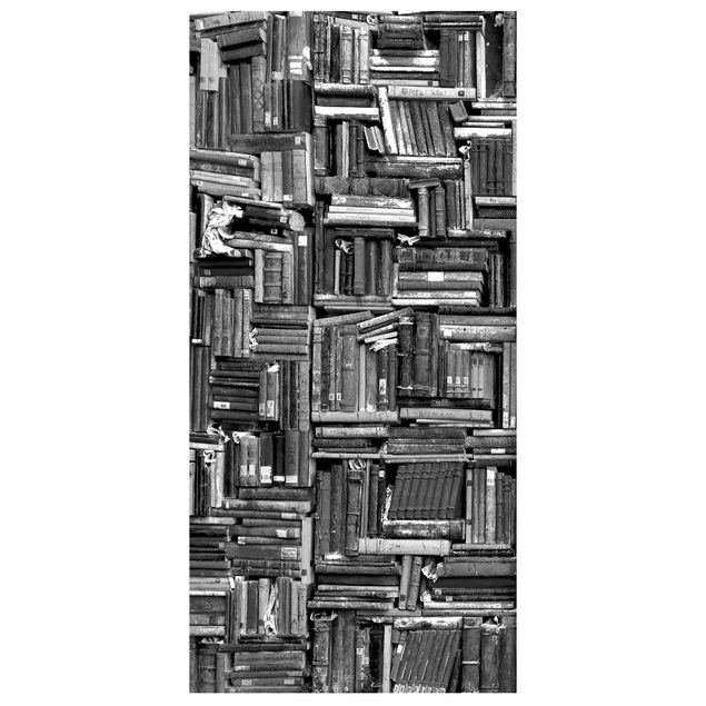 Raumteiler - Shabby Bücherwand schwarz weiß 250x120cm