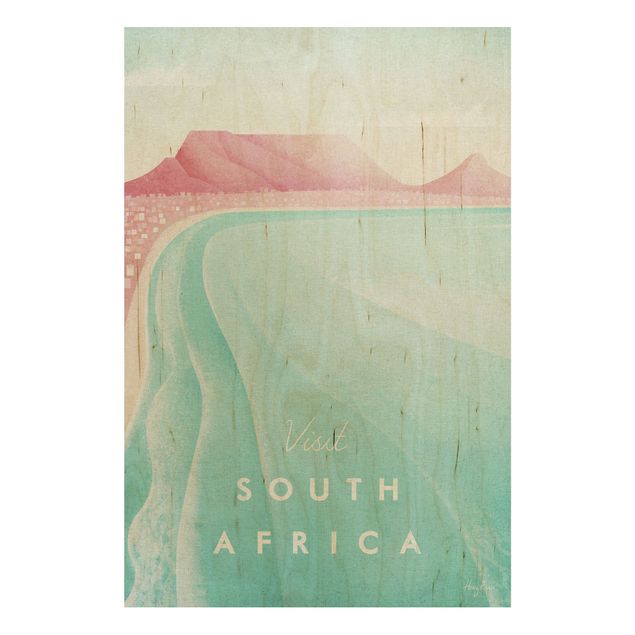 Holzbilder Syklines Reiseposter - Südafrika