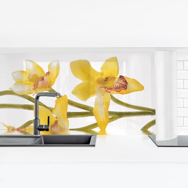 Küchenrückwand selbstklebend Saffron Orchid Waters
