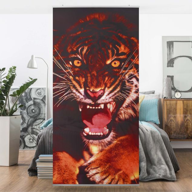 Raumteiler Tiere Wilder Tiger