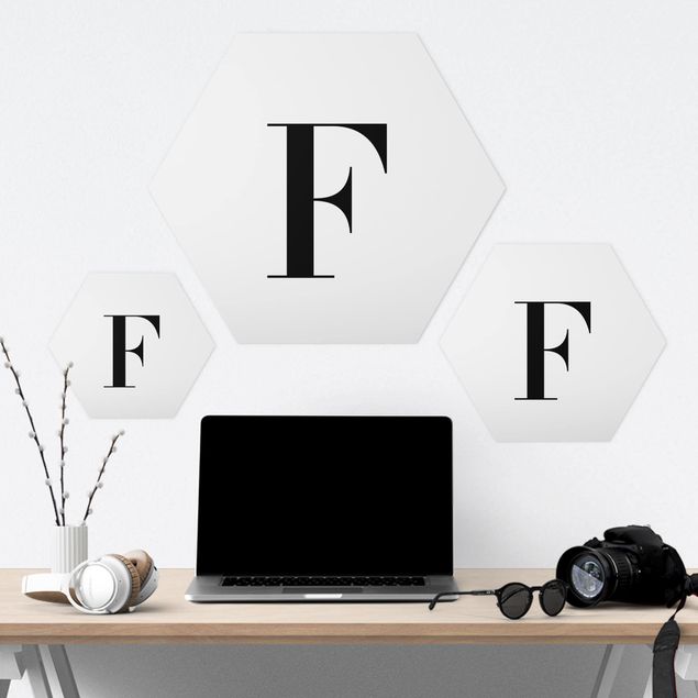 Hexagon Bild Forex - Buchstabe Serif Weiß F