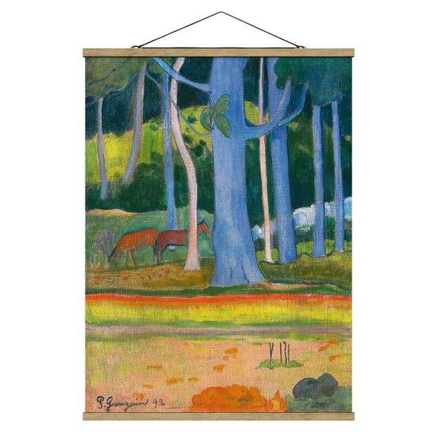Stoffbilder mit Posterleisten Paul Gauguin - Waldlandschaft
