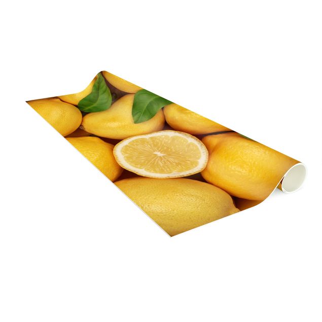 Teppich gelb Saftige Zitronen
