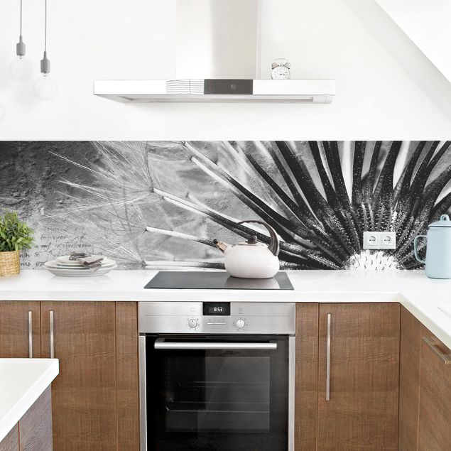 Küchenspiegel Pusteblume Schwarz & Weiß