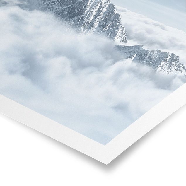 Poster - Die Alpen über den Wolken - Quadrat 1:1