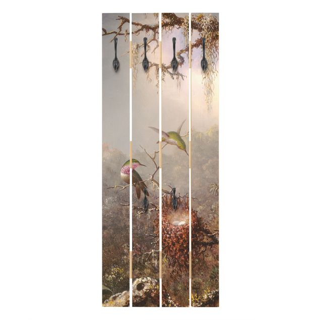 Wandgarderoben Martin Johnson Heade - Orchidee und drei Kolibris