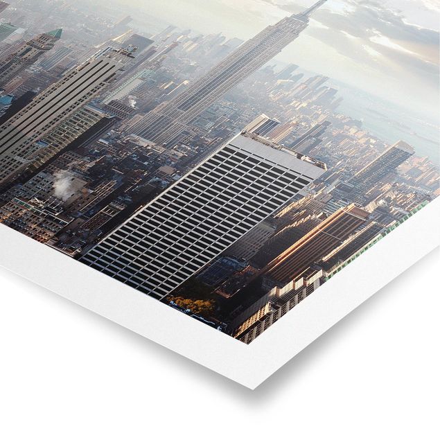 Moderne Poster Sonnenaufgang in New York