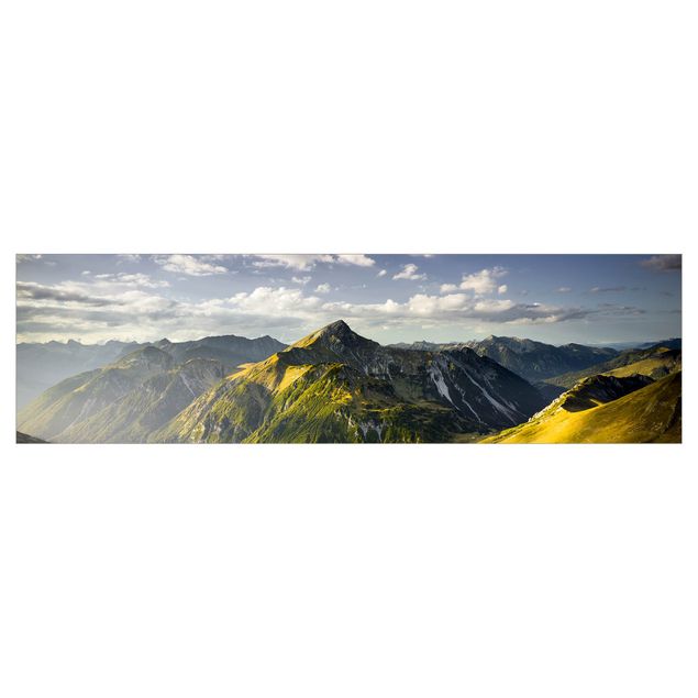 Küchenrückwand - Berge und Tal der Lechtaler Alpen in Tirol