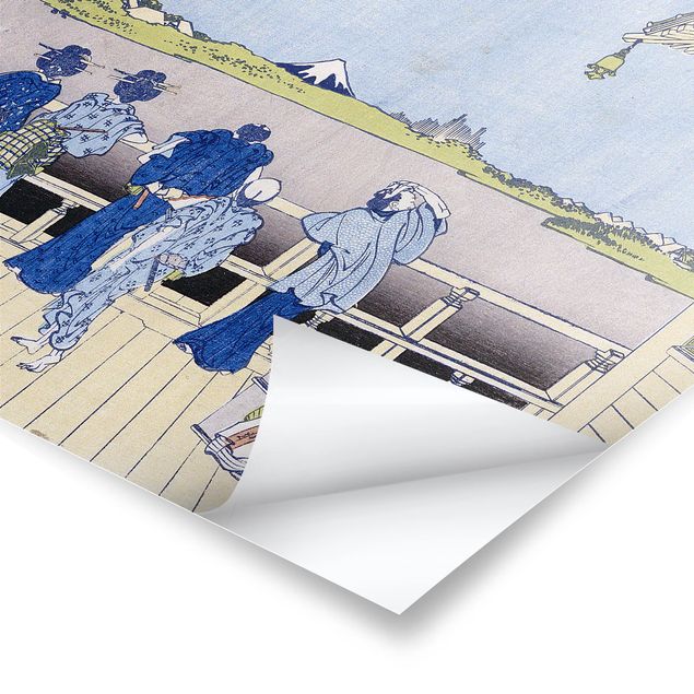 Poster - Katsushika Hokusai - Die Sazai Halle - Querformat 3:4