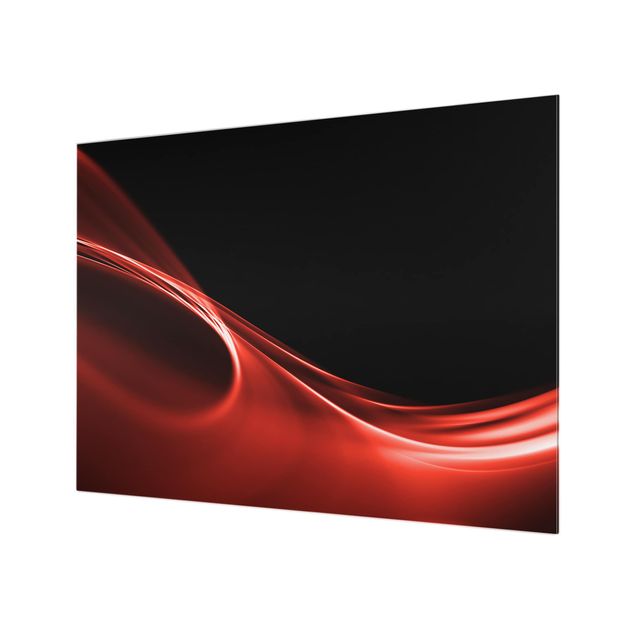 Glas Spritzschutz - Red Wave - Querformat - 4:3