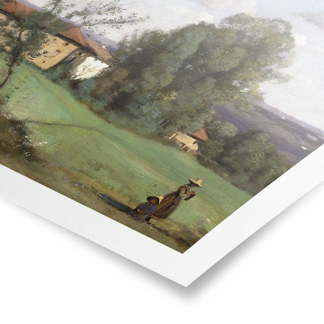 schöne Bilder Jean-Baptiste Camille Corot - Ein Bauernhof