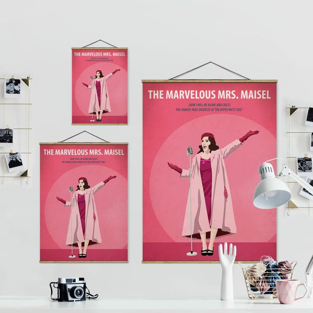 Stoffbild mit Posterleisten - Filmposter The Marvelous Mrs Maisel - Hochformat 3:4