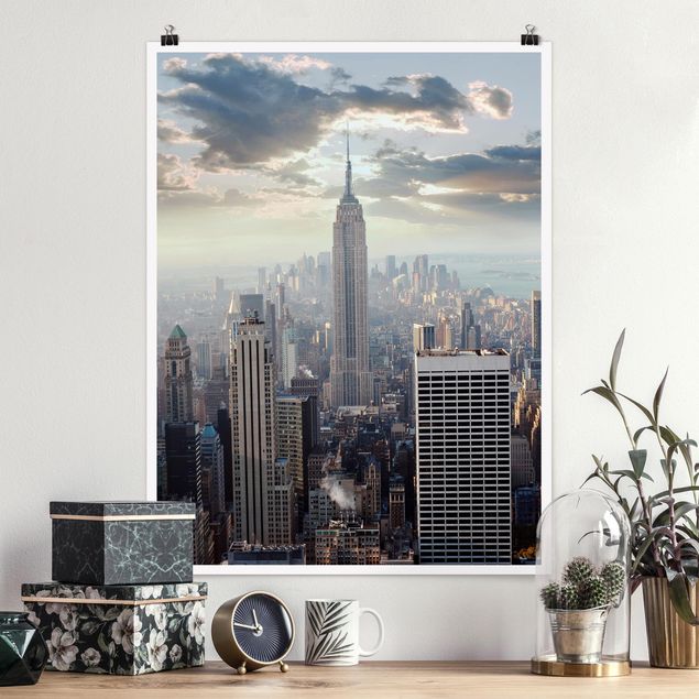 Poster - Sonnenaufgang in New York - Hochformat 3:4