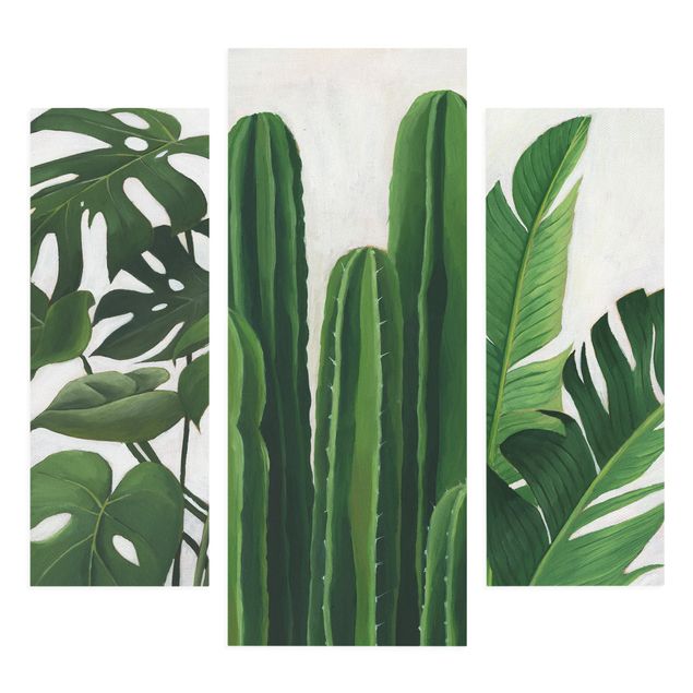 Leinwandbild 3-teilig - Lieblingspflanzen Tropical Set III - Galerie Triptychon