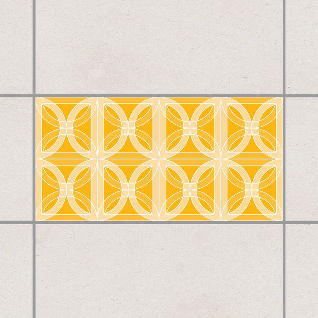 Fliesenaufkleber - Fliesenaufkleber Mosaik - Kreisförmiges Fliesendesign Melon Yellow