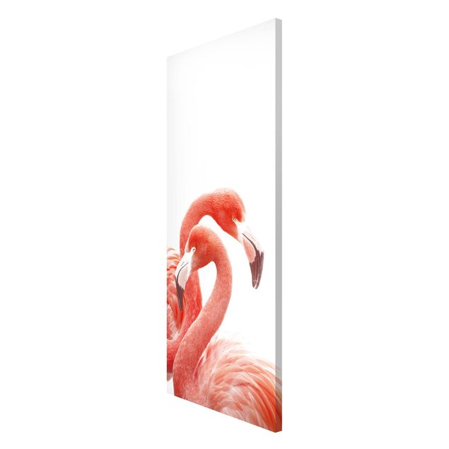 Magnettafel - Zwei Flamingos - Panorama Hochformat