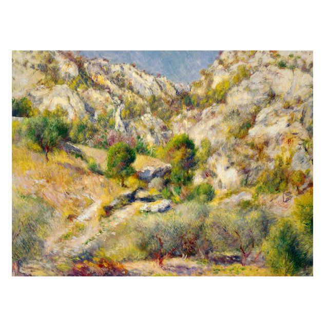 Magnettafel - Auguste Renoir - Felsen bei Estaque - Memoboard Querformat 3:4