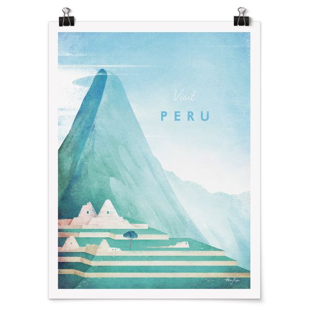Poster Skylines Reiseposter - Peru