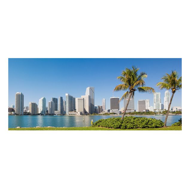 Bilder auf Hartschaumplatte Miami Beach Skyline