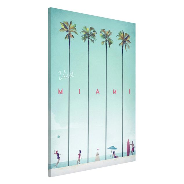 Magnettafeln Blumen Reiseposter - Miami