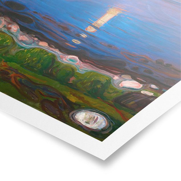 Landschaftsposter Edvard Munch - Sommernacht am Meeresstrand