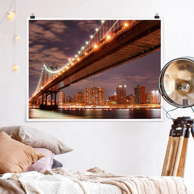 Poster New York Skyline Manhattan Bridge