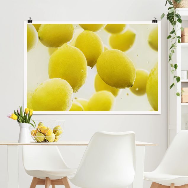 Riesenposter XXL Zitronen im Wasser