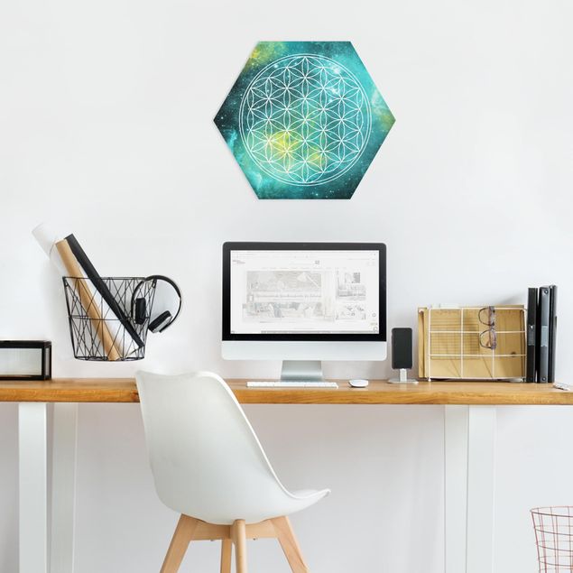 Hexagon Bild Forex - Blume des Lebens im Licht der Sterne