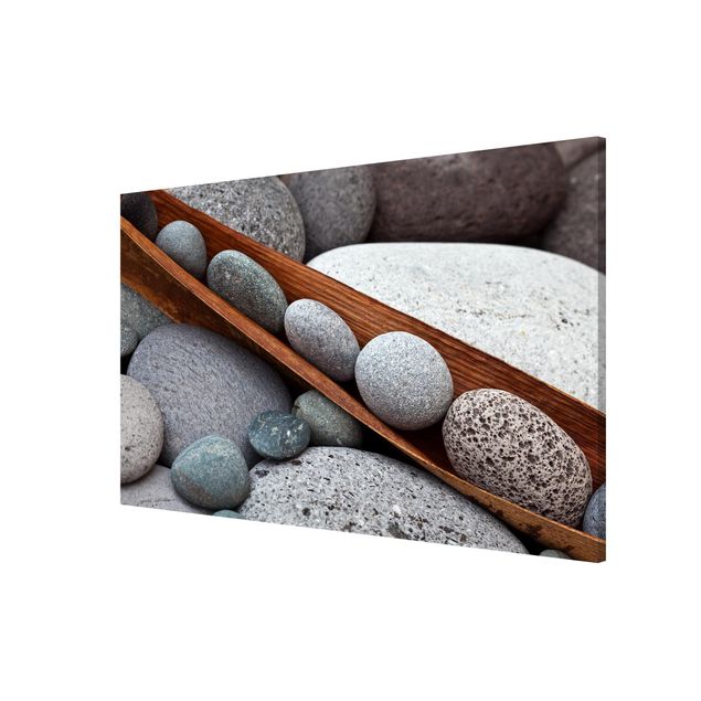 Magnettafel mit Motiv Stillleben mit grauen Steinen