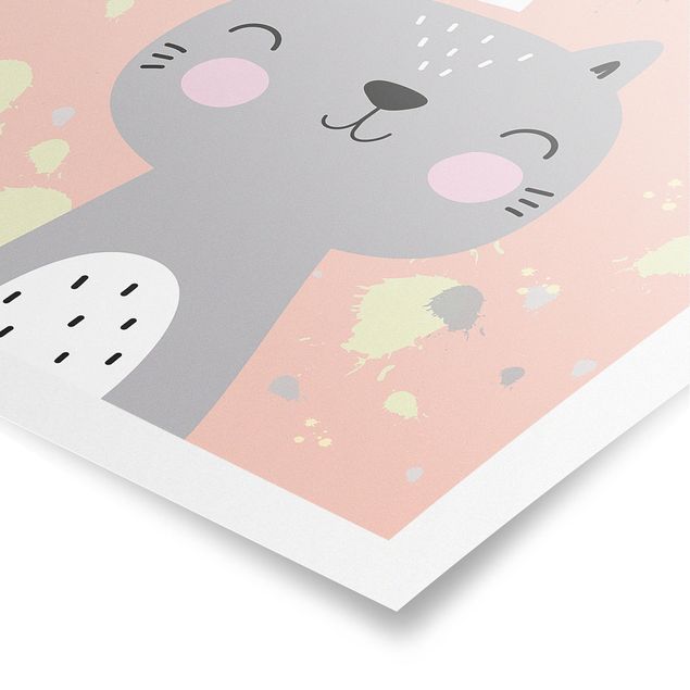 Poster - Freche Katze - Quadrat 1:1
