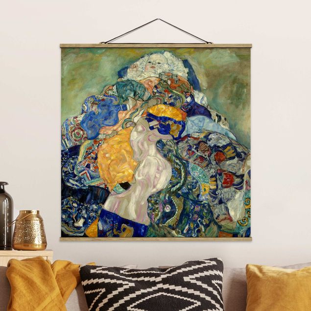 Bilder Jugendstil Gustav Klimt - Baby (Wiege)