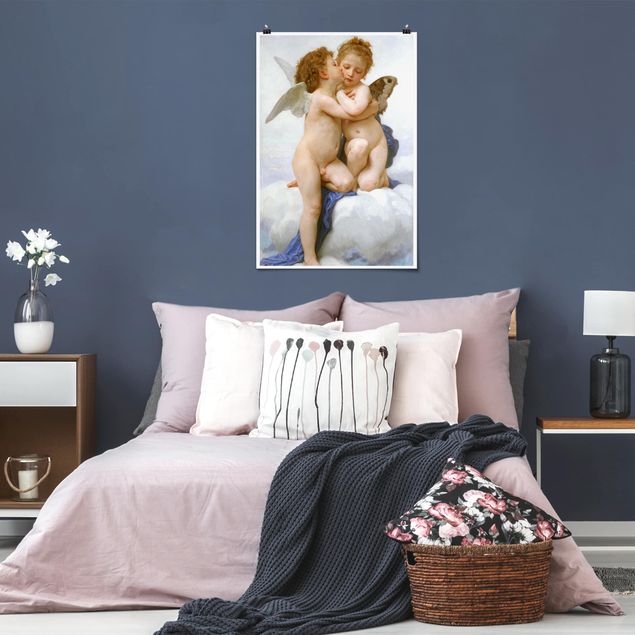 Moderne Poster William Adolphe Bouguereau - Der erste Kuss