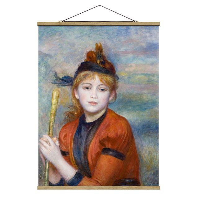 Stoffbilder mit Posterleisten Auguste Renoir - Die Spaziergängerin