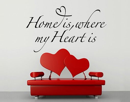 Wandsticker No.BR255 home is where my heart is