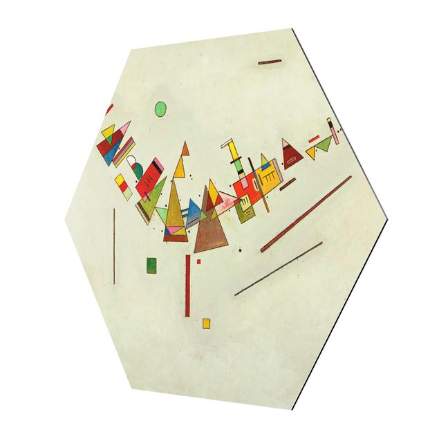 Hexagon Bild Alu-Dibond - Wassily Kandinsky - Winkelschwung