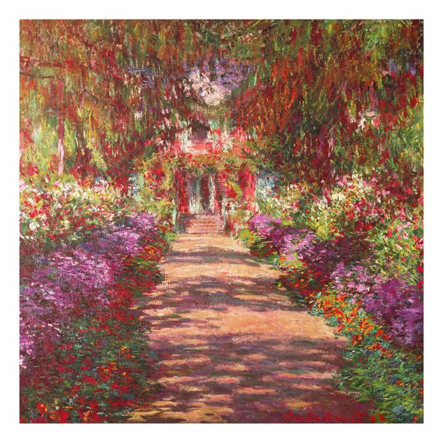 Spritzschutz Künstler Claude Monet - Weg in Monets Garten in Giverny